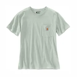 
                  CARHARTT Koszulka damska T-shirt WK87 Iconic Pocket Smoked Teal rozmiar S 103067.GN8.S004